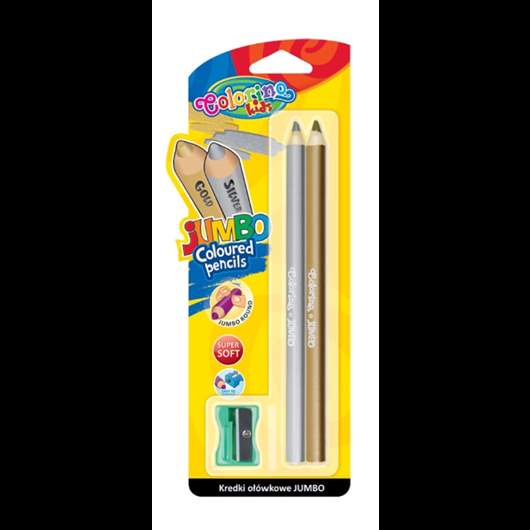 Jumbo Crayons de couleur or/argent 2 pcs
